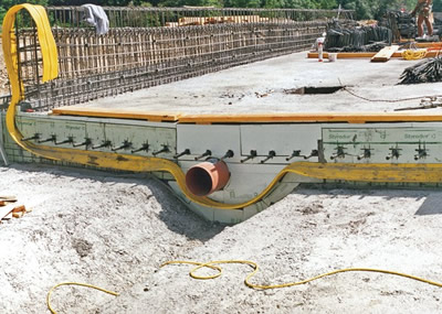 后澆帶外貼式止水帶施工方法